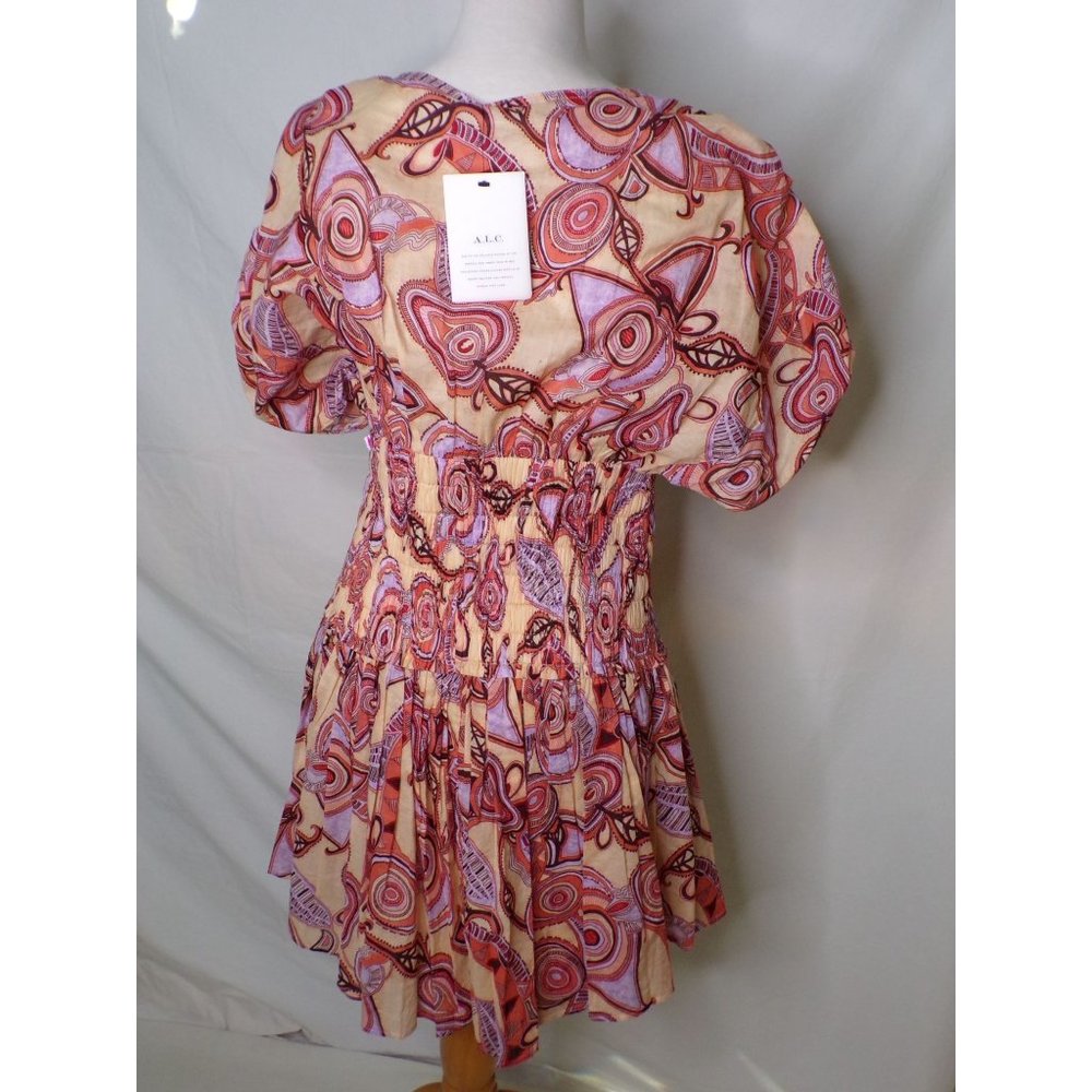 🆕A.L.C. Luna Smocked Mini Dress Cotton 10 - Picture 13 of 15